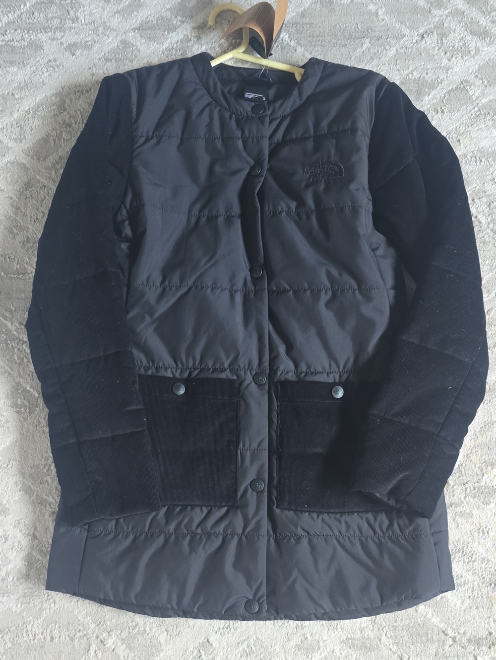 The North Face Women's Black Quilted Snap-Up Jacket